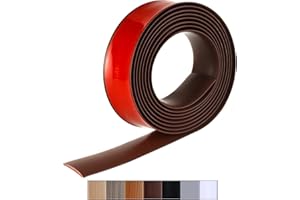 Bnell Floor Transition Strip Floor Cover Strips Self Adhesive Flooring Transitions Laminate Floor Strip Vinyl Floor Flat Divider Strip forJoining Floor Gaps (10FT,1.57in,Coffee)