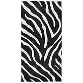 Vdsrup Zebra Print Hand Towels Black White Striped Animal Face Towel Soft Thin Guest Towel Portable Kitchen Tea Towels Dish Washcloths Bath Decorations Housewarming Gifts 16 X 30 in