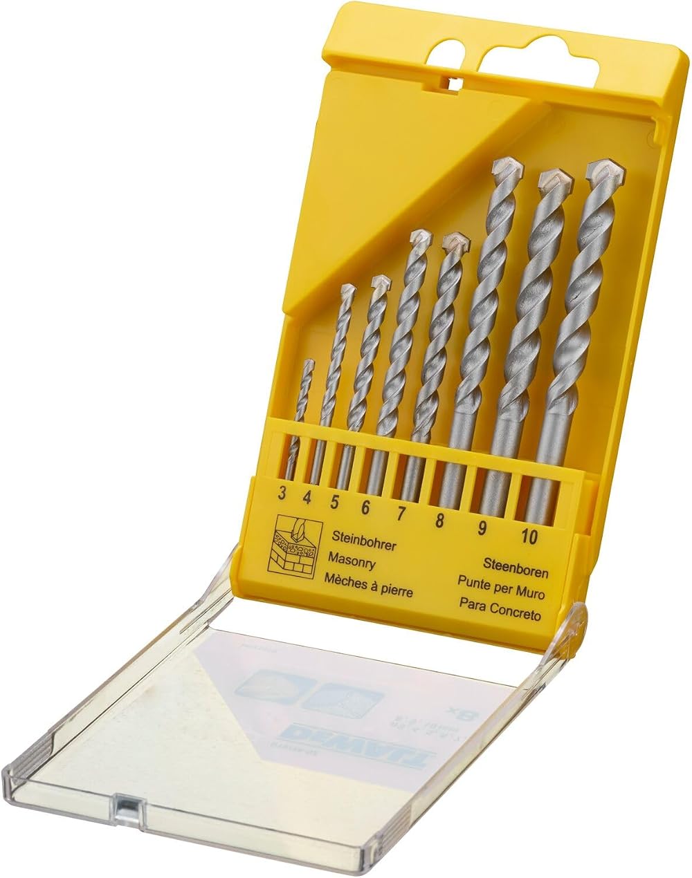 Dewalt DT9288-QZ 8 Piece Masonry Drill Bit Set Straight Shank Carbide