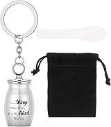 Bestomrogh Mini Cremation Urn Stainless Steel Keepsake Ash Holder Keychain view 1