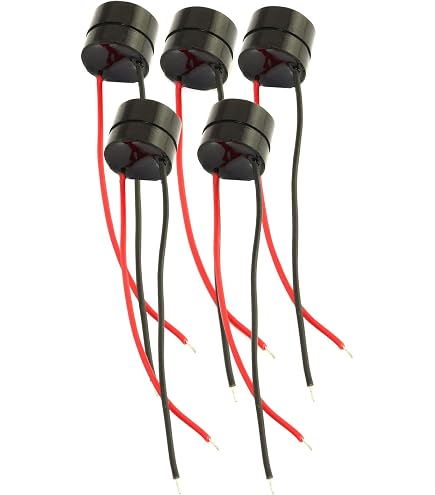Buzzer Elettronico Attivo 12V 90DB - Allarme Continuo Per Auto E Progetti Fai-Da-Te Con Cavo