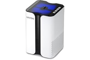 LOYTIO Air Purifiers for Home, HEPA Air Purifier Covers Up to 400 sq.ft Room, 24db Sleep Model, Night Light,3 Timers, with Aromatherapy for Bedroom, Dorm Room, Apartment, Kitchen-KJ7