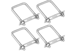 CDOKY 4PCS Square U-Bolts, Stainless Steel Square Bend U Bolts with Nuts and Frame Plates for Automobiles Trailers, Ski Boats, or Sailboat Trailers（2.36" W x 3.94L", M10*60 * 100）