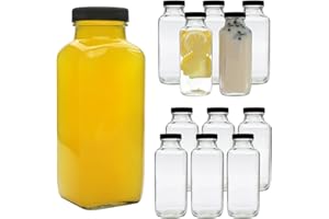 Accguan 16oz Reusable Water Bottles,Vintage Water Bottles for Juicing,Hot Sauce,Kombucha,Ginger Jar,Potion,Oil,Milk Bottles,Whiskey,Portable Travel Bottle,Smoothies Bottles(12pack)