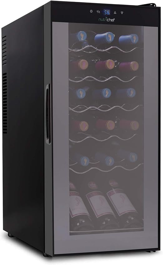 18 Bottle Wine Cooler Refrigerator White Red Wine Fridge Chiller Countertop Wine