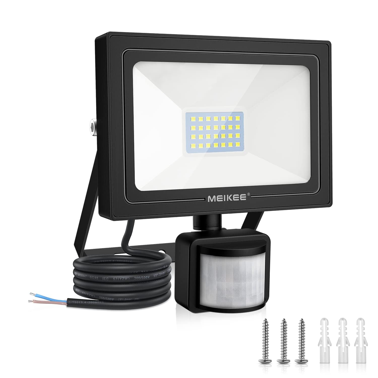 MEIKEE Security Lights with Motion Sensor 25W PIR Light Super Bright 2100 Lumen LED Sensor Flood Lights Outdoor IP66 Waterproof Daylight White Wall Light Perfect for Garage Garden Forecourt Hallway — image 1
