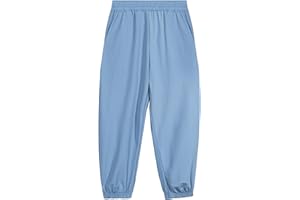 Rolanko Girls Joggers with Pockets, Quick Dry Silky Kids Sweatpants Lightweight Athletic Pants for Casual Activewear
