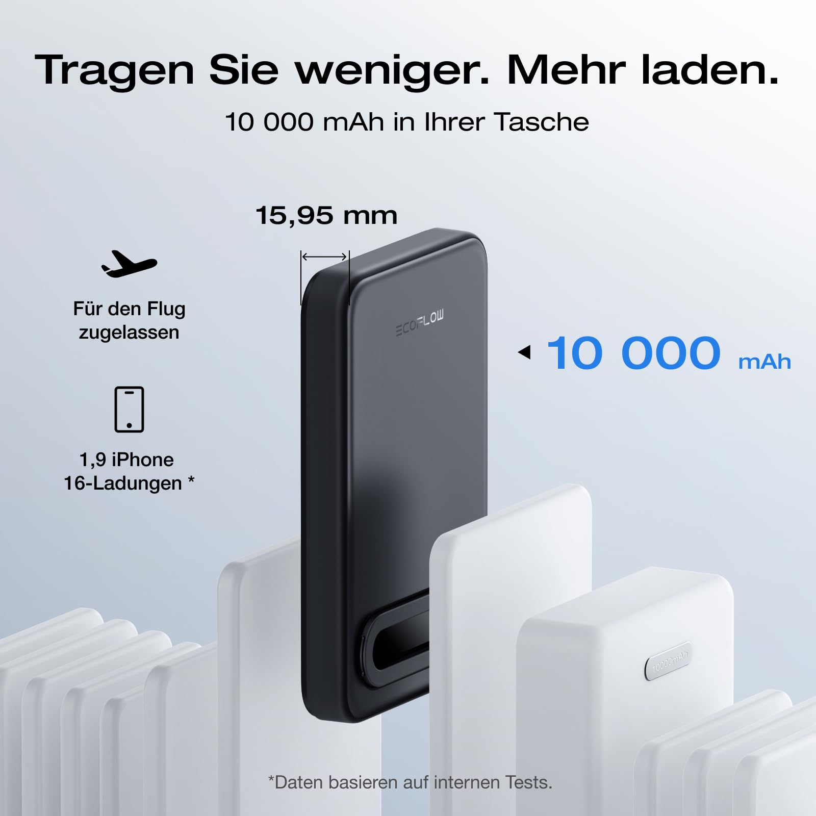EcoFlow Qi2 Magnetic Powerbank 10000mAh 15W, Qi2-zertifiziert Wireless Power Bank 36W Kabelloses Magnetische Powerbank Tragbares Ladegerät für iPhone 17/16/15 Pro Max, Schwarz 4