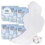 100% Large Organic Pads for Women, Ultra Thin Heavy