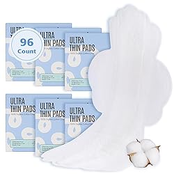 100% Large Organic Pads for Women, Ultra Thin Heavy
