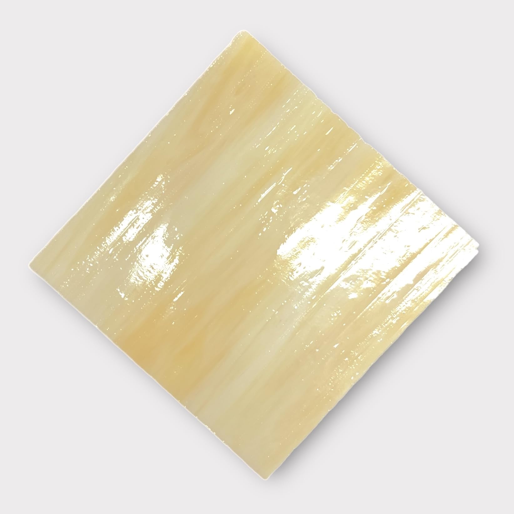 Photo 1 of 8x12 Honey tr., White Crystal Prisma COE 96-54 Fusible Glass Sheet (1)