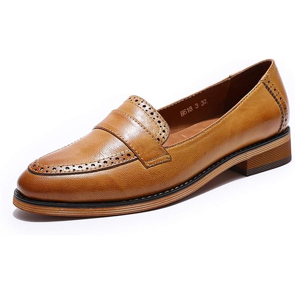 Mona Flying Leather Mid Chunky Pumps Elegant Women 65 37 Slip On Classic Chic