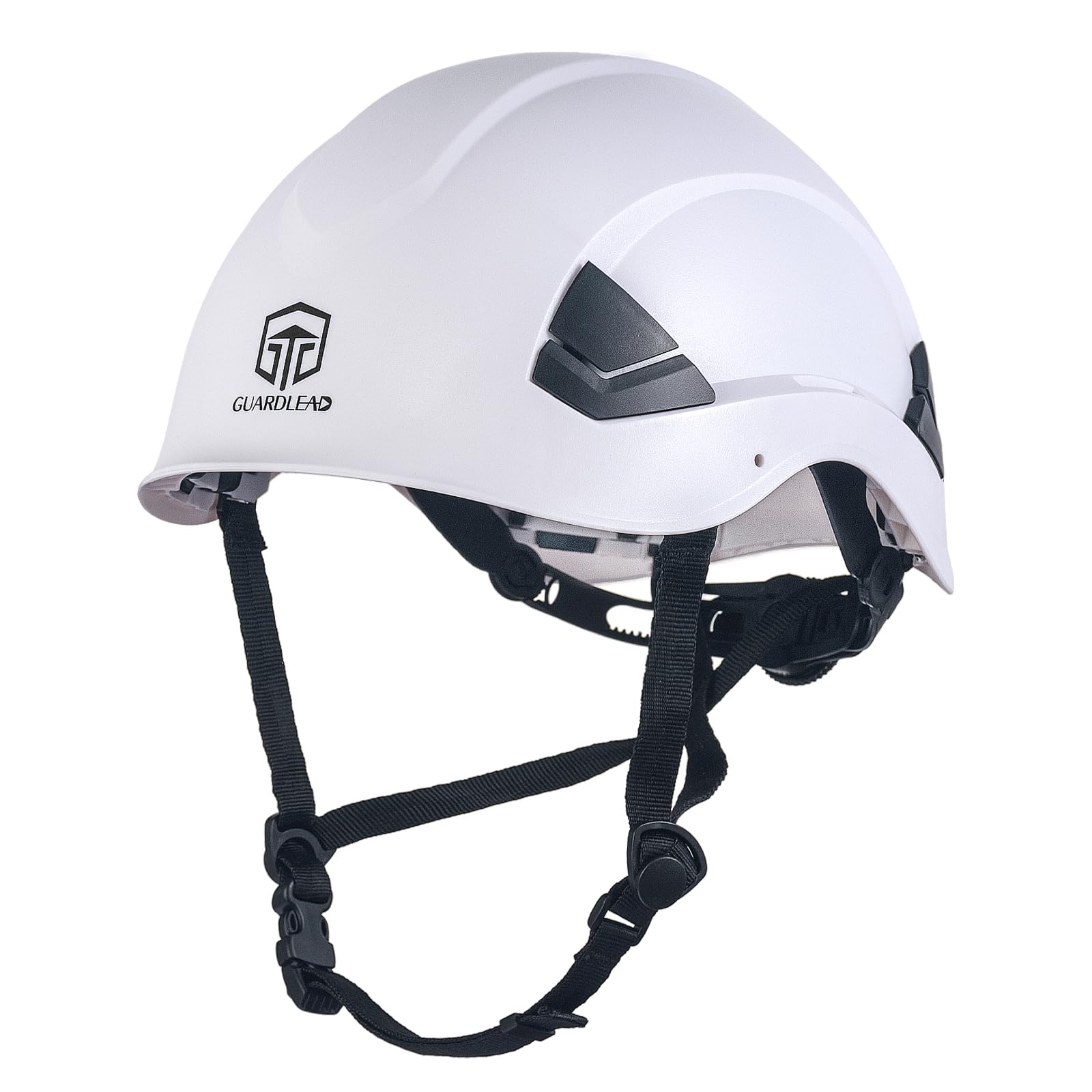 Hard Hat White ABS Safety Helmet, with Air Vents and Adjustable Head Band, EN397 CE Approved, Lightweight Work Helmet for Safety and Protection