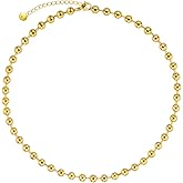 We We Chunky Ball Beaded Necklace for Women Big Heart Clover Seashell Necklaces Beads Chain Neck Choker Jewelry