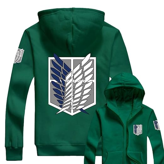 AOT Hoodie Cosplay Wings of Liberty Zip Up Hoody Jacke Kleidung Sweatshirt Kapuzen Pullover Kostüm