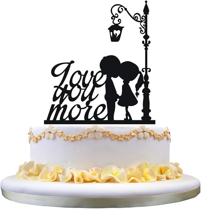 Amazon Com Monogram Cake Topper Love You More Cake Topper