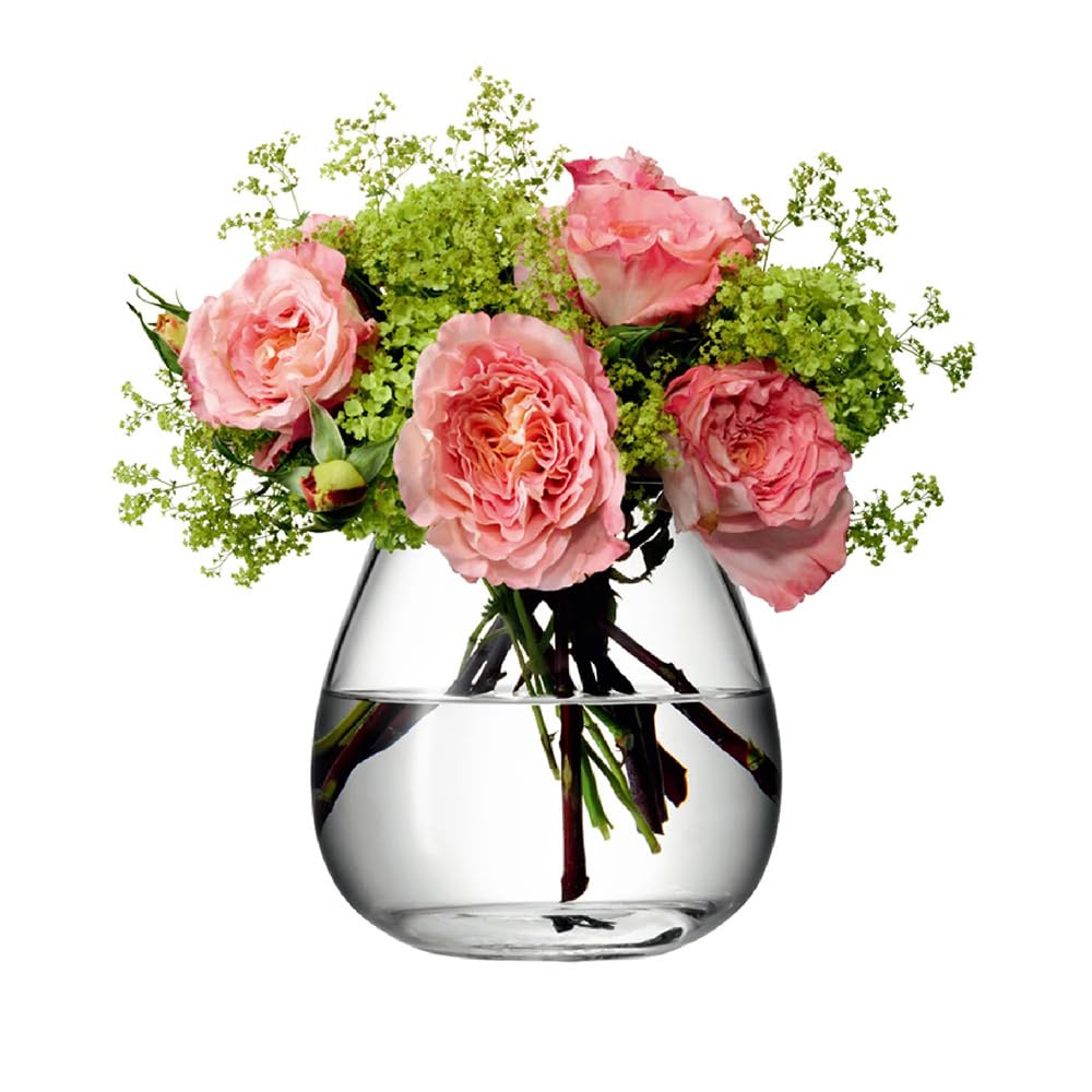 LSA International Flower Table Bouquet Vase H 17 cm Clear| 1 Unit | Mouthblown and Handmade Glass | FW03