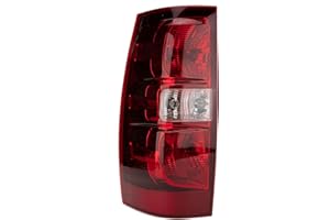 MiKaFex Tail Light Assembly Compatible With 2007-2014 Chevy Tahoe Suburban Left Driver Side Rear Brake Lamps With Bulb Inside And Wiring Harness Replaces# GM2800196 25862701 22837923