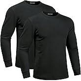 Derminpro Men's Fleece Lined Mock Neck Knit Long Sleeve Undershirts Thermal T Shirts