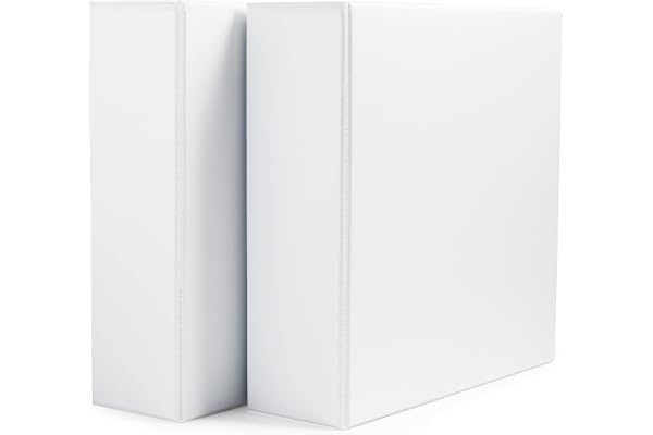 Amazon Basics D-Ring Binder - 3 Inch, 2-Pack