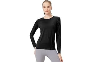 gyprprer 100% Merino Wool Women's Long Sleeve T-Shirt，Thermal Underwear Top for Hiking，Everyday Wear for Base Layer Women