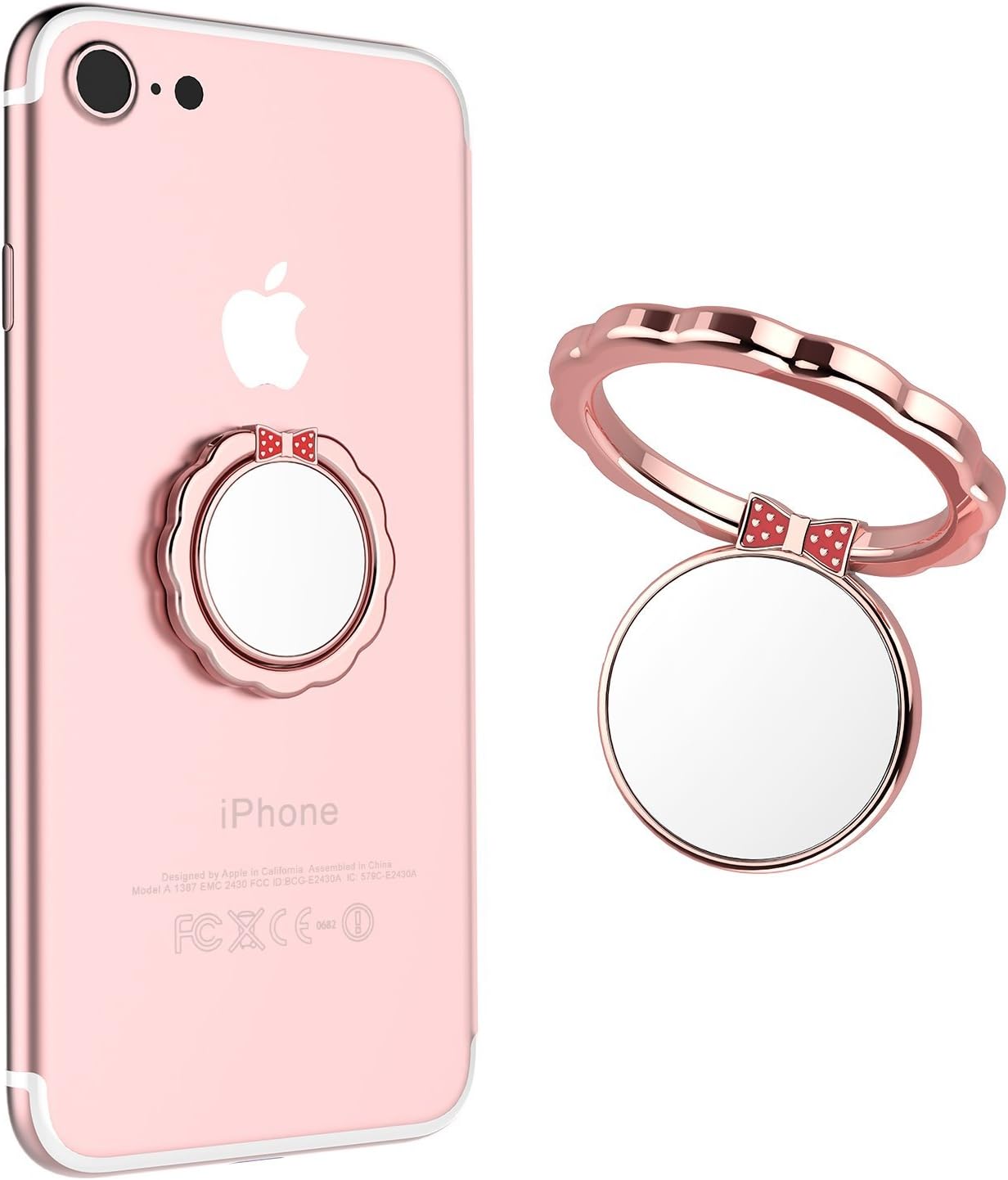 Ossky Finger Ring Stand, 360° Rotation Cell Phone Ring Stand Holder Grip Kickstand Universal Stand for Smartphone, Tablet, Fit Magnetic Car Mount