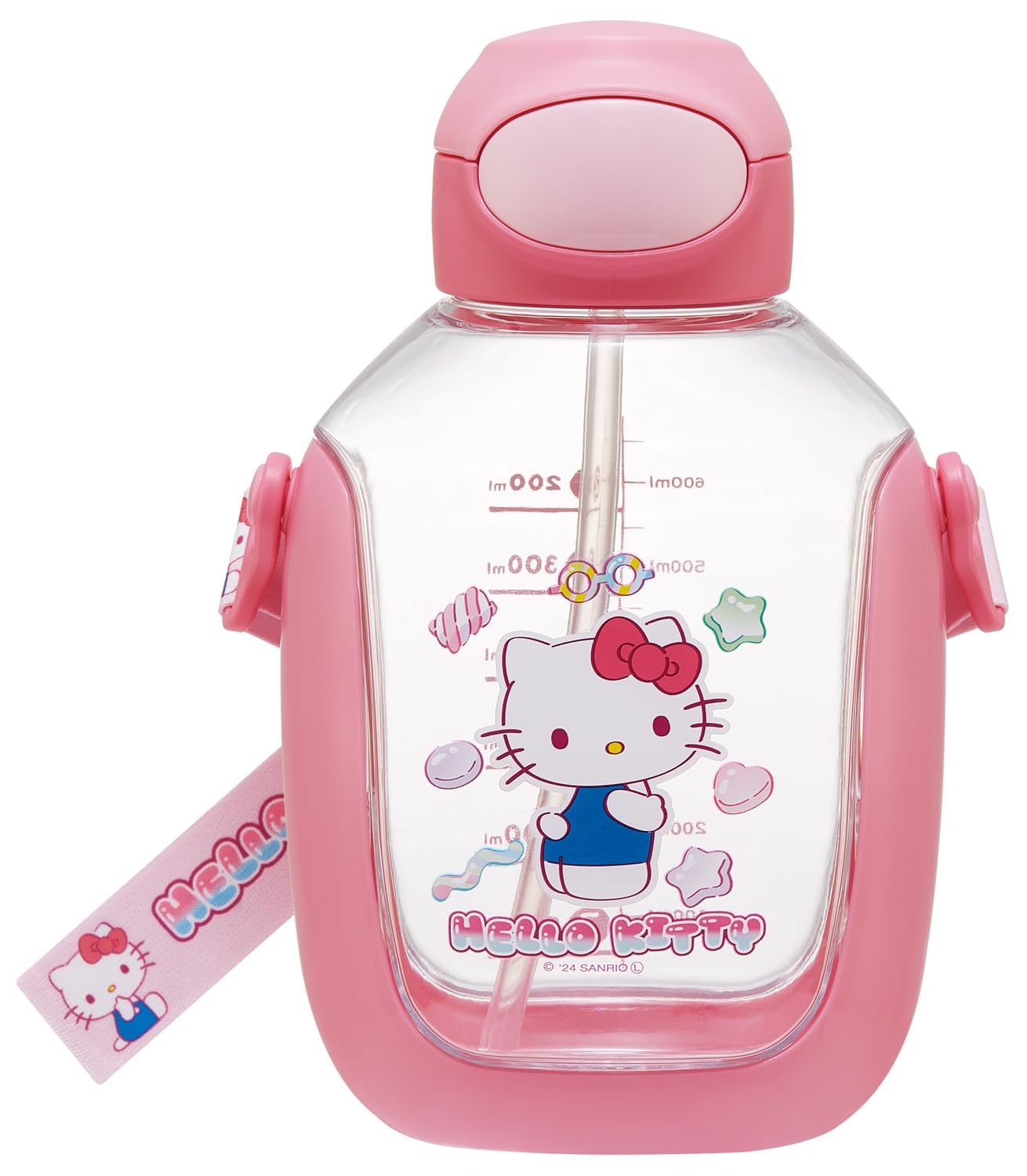 スケーター(Skater) ワンプッシュ ストロー ボトル 水筒 ショルダーベルト付 780ml サンリオ ハローキティ マシュグミ PDSH8DX商品画像