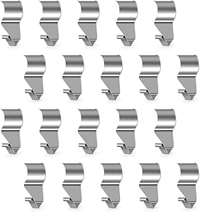 AIEVE Siding Hooks, Vinyl Siding Hooks, 20 Pack Stainless Steel Heavy Duty Vinyl Siding Hangers Fence Hooks Low Profile No-Hole Vinyl Siding Clips for Hanging Outdoor Decorations Wreath Home Decor