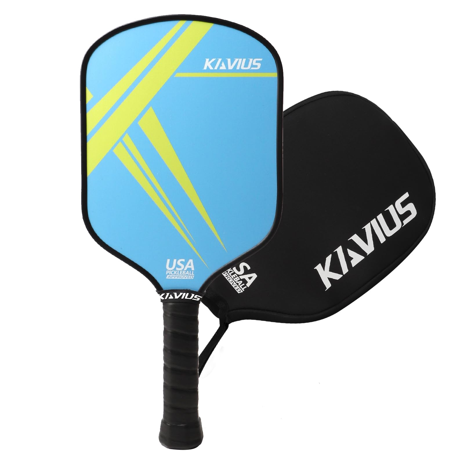 Photo 1 of ( 2 pack ) KAVIUS T700 Carbon Fiber Pickleball Paddle Upgraded 16mm Honeycomb Core High Spin Pickle Ball Paddles Professional 5.9" Long Handled Pickleball Paddles USAPA Approved