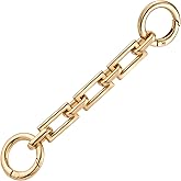 Pndeyo Bag Extender Chain for Women, Metal Purse Straps Extenders, Flat Purse Chain Strap Charms Accessories for Wallets Handbags Crossbody Shoulder DIY Bags- Gold