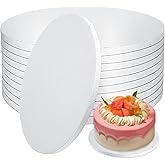 10 Inch Cake Boards, 10 Pack - 1/2" Thick Sturdy Corrugated Cardboard Cake Drums, Greaseproof White Cake Base for Wedding, Birthday Cakes