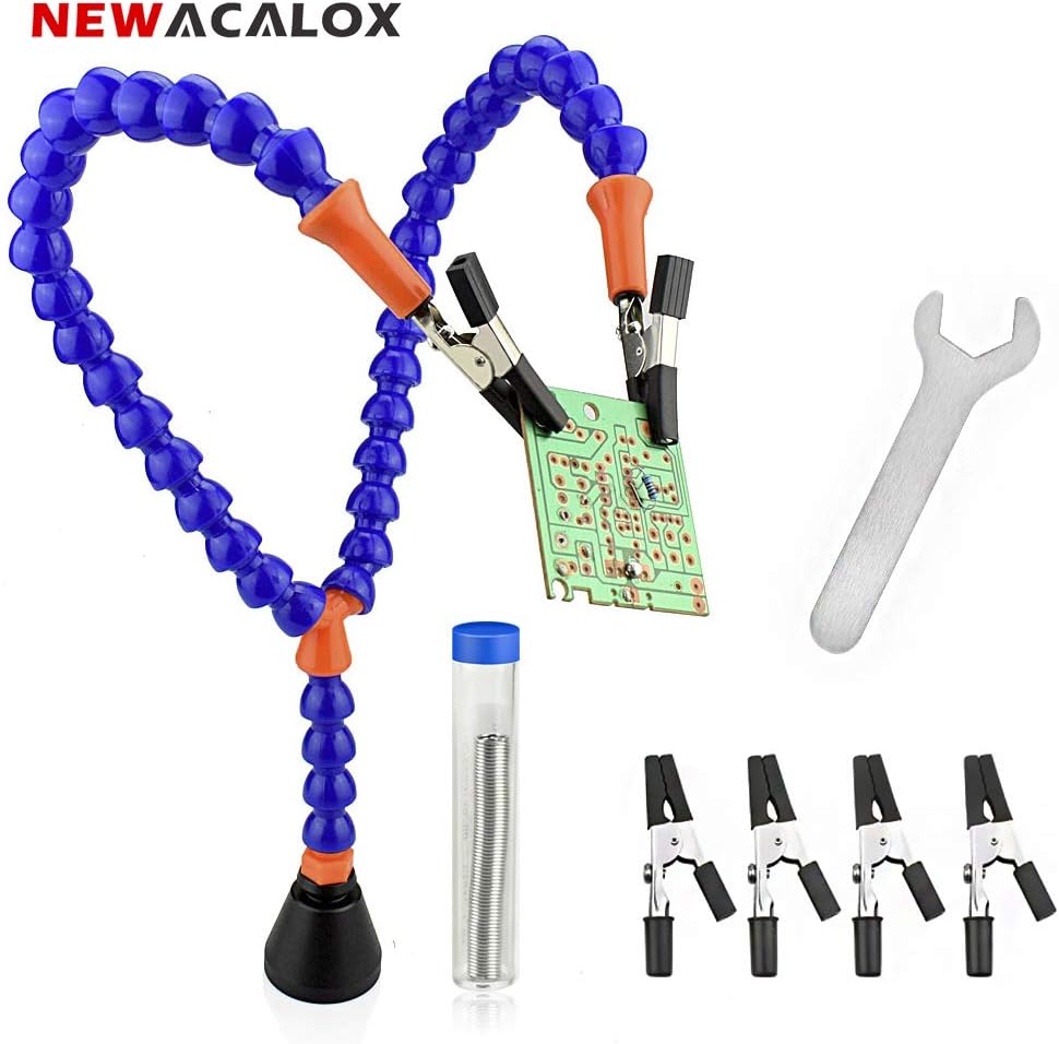 Soldering Helping Hands with 4 Clamps and Tin Wire, NEWACALOX Third