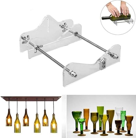 Sfaster Glasflaschenschneider Werkzeug Set Zum Basteln Schneiden Von Wein Bier Flaschen Einfach Zu Verwenden Amazon De Garten