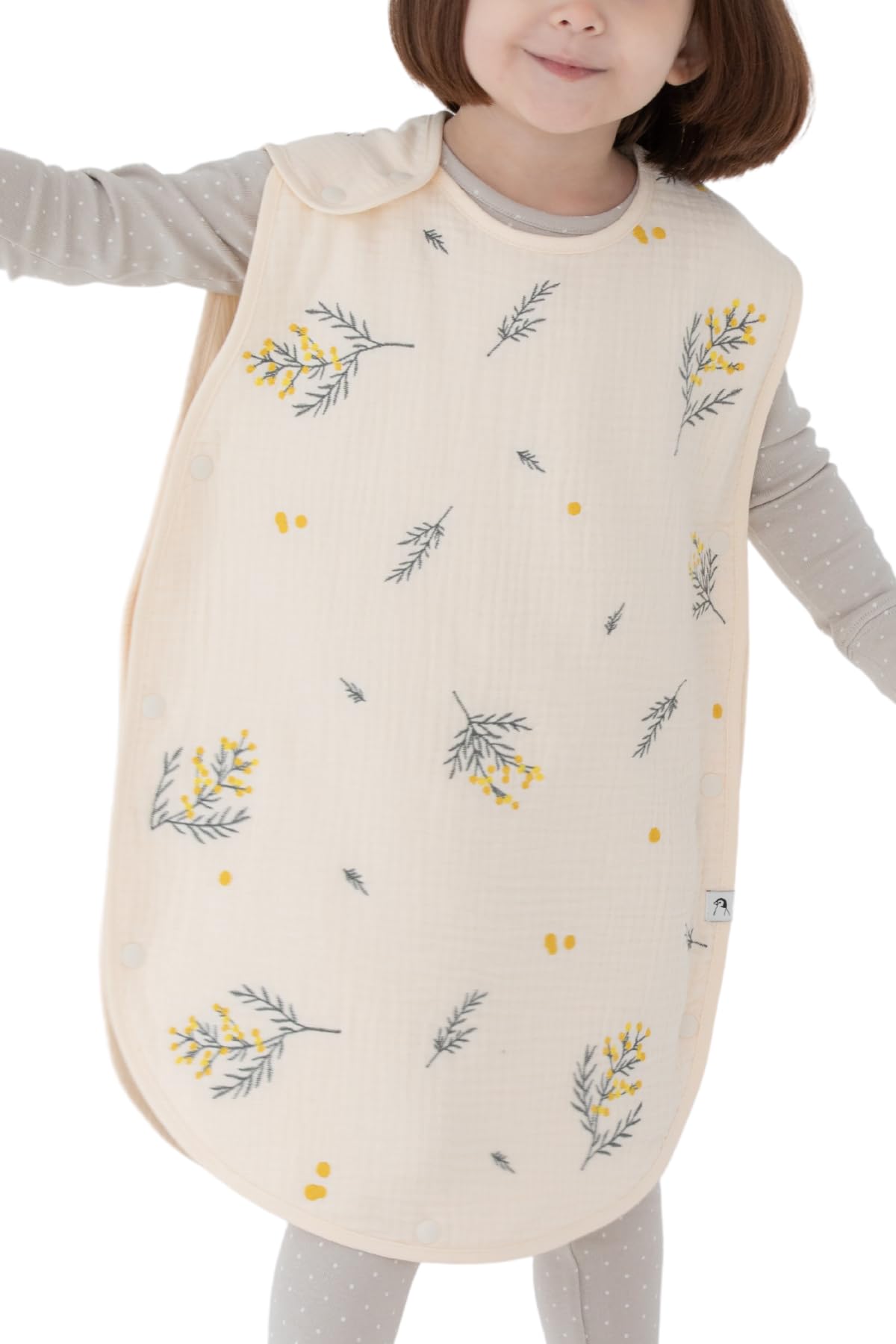 Konny Baby Sleep Sack - Wearable Blanket Sleeping Vest | 6-Layer Cotton Gauze Newborn Essentials Cloths | TOG 1.0 | 6 Months - 5T | (Mimosa, Medium)