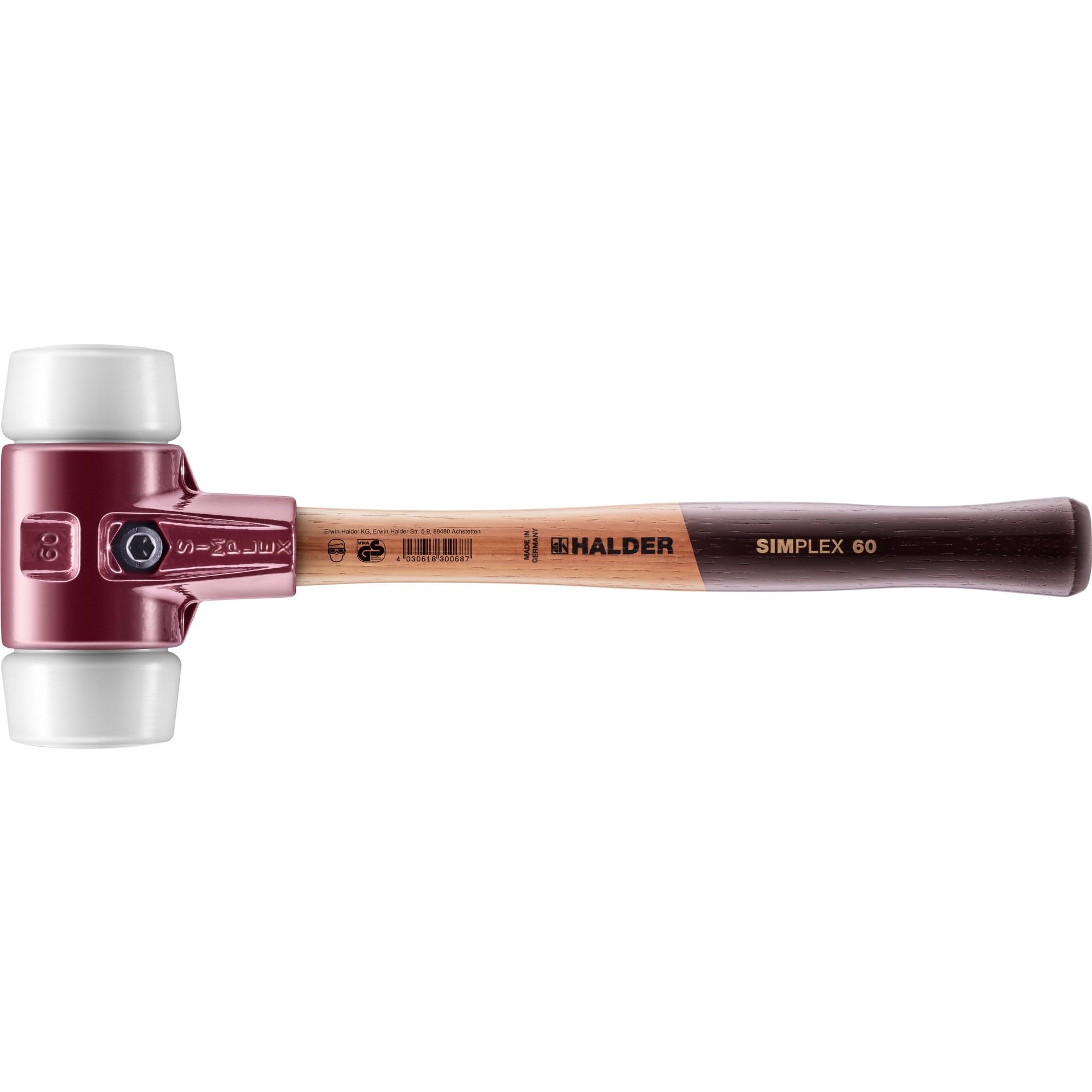 Halder 3007060 "Simplex" Soft-Face Super Plastic Mallet, Multi-Colour, 60 mm