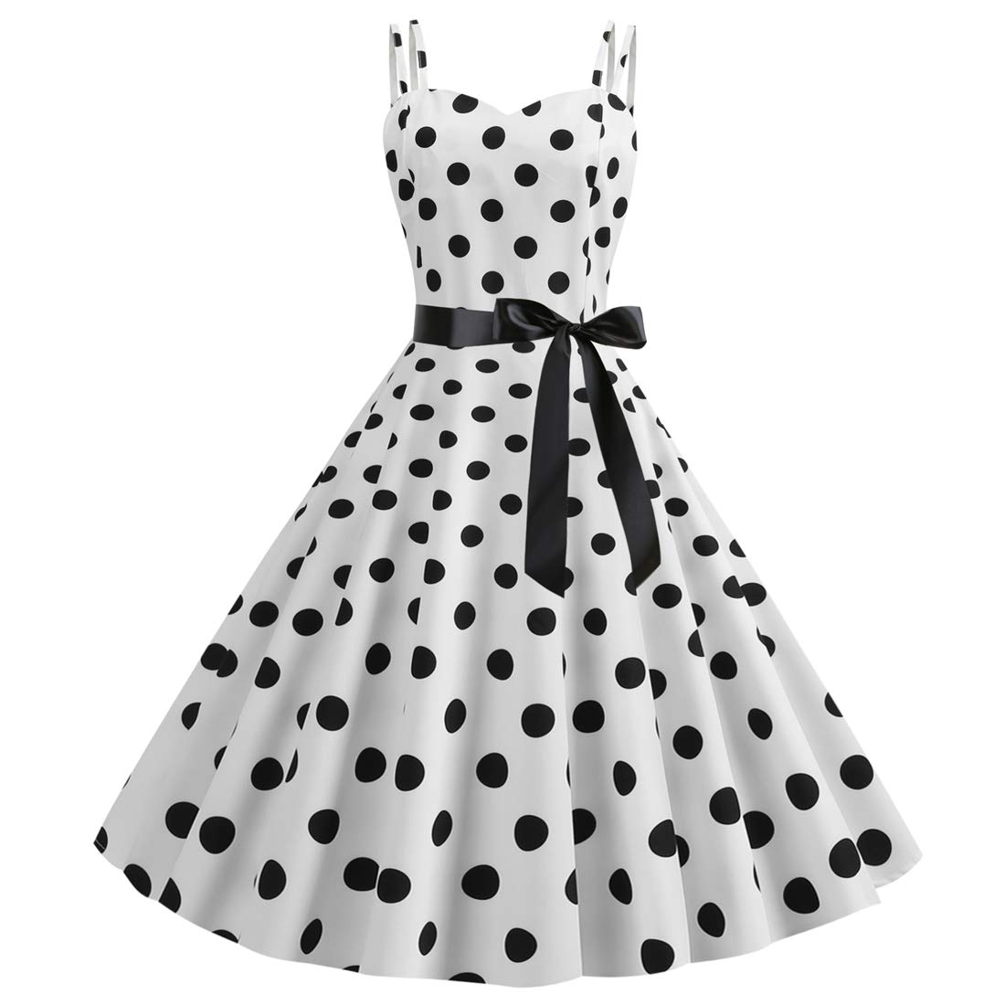 Dressever Women's Vintage Cocktail Dress – 1950s Sleeveless Sunflower Print, Knee-Length Party Dress - View #4