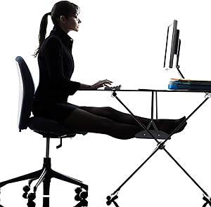 Office Foot Hammock Under Desk, Adjustable Desk Foot Rest for Work at Home Comfort Leg Fatigue Footrests Hammock, Airplane Foot Hammock, Footrest