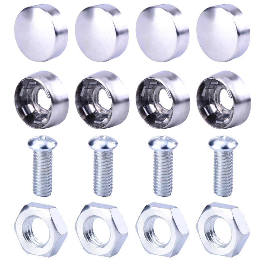eBoot Stainless Steel License Plate Frame Bolt Screws Fasteners with
