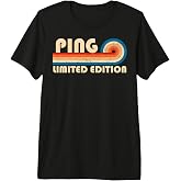 PING Retro 70s 80s Sunset Stripe Premium Tri-Blend T-Shirt