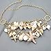 ReFaXi Fashion Bohemian Sea Shell Starfish Faux Pearl Collar Necklace New