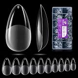 gelike ec Gel Tip Extensions Kit Medium Clear 552 PCS 12 Sizes 0-10