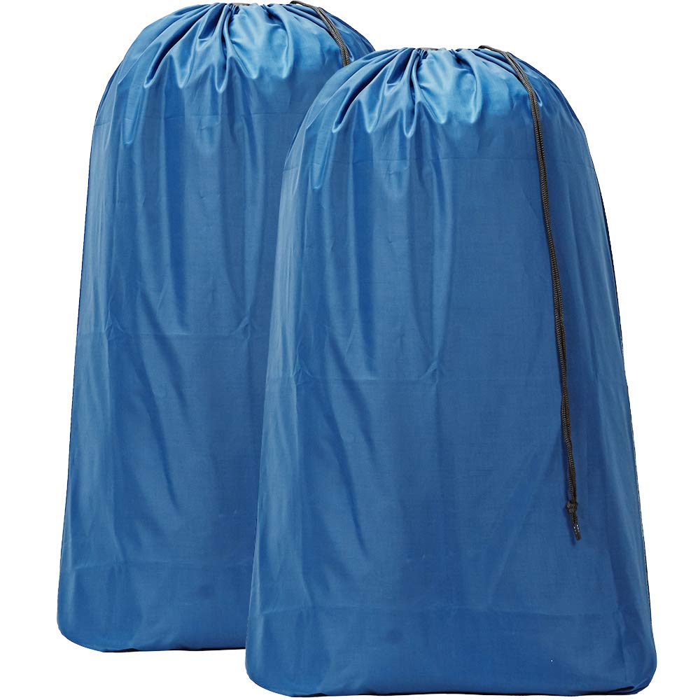 HOMEST 71x101cm 2 Pack Nylon Laundry Bag, Travel Drawstring Bag, Rip