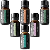 Onepure Aromatherapy Essential Oils Gift Set, 6 Bottles/ 10ml each, 100% Pure ( Lavender, Tea Tree, Eucalyptus, Lemongrass, Sweet Orange, Peppermint)