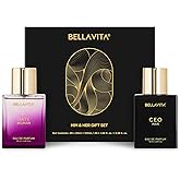 Bella Vita Luxury Ceo Man & Date Woman Liquid Eau De Parfum Perfume Gift Set 2X50Ml For Men And Women With Lemon, Lavender, Pink Pepper|Floral, Fruity, Woody Long Lasting Edp Fragrance Scent
