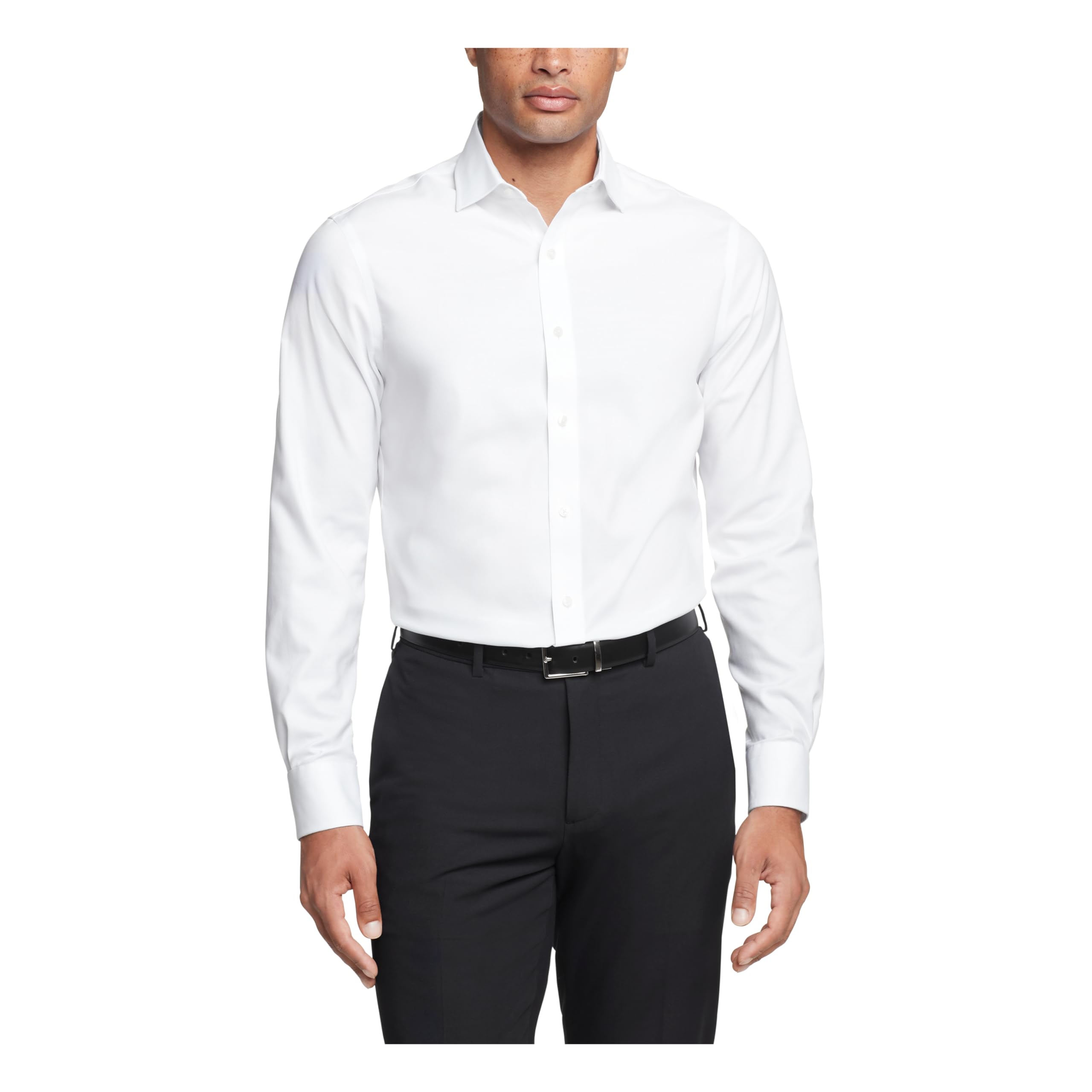 Tommy Hilfiger Men’s Dress Shirt Regular Fit Essentials White