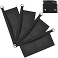 WADORN 4Pcs Organizer Insert of Wallet Conversion Kit for Emily Wallet LV Sarah Bag Clutch Wallet Conversion Kit Purse Crossbody Convert Liner Insert Soft Leather with D Rings, Black, 17x6.8cm