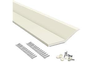 FOSLUOC Garage Door Seal Top and Sides Seal Strip Beige 34.4FT Rubber Weather Stripping Replacement Soft and Hard Composite, Weatherproofing Universal Sealing (Beige)