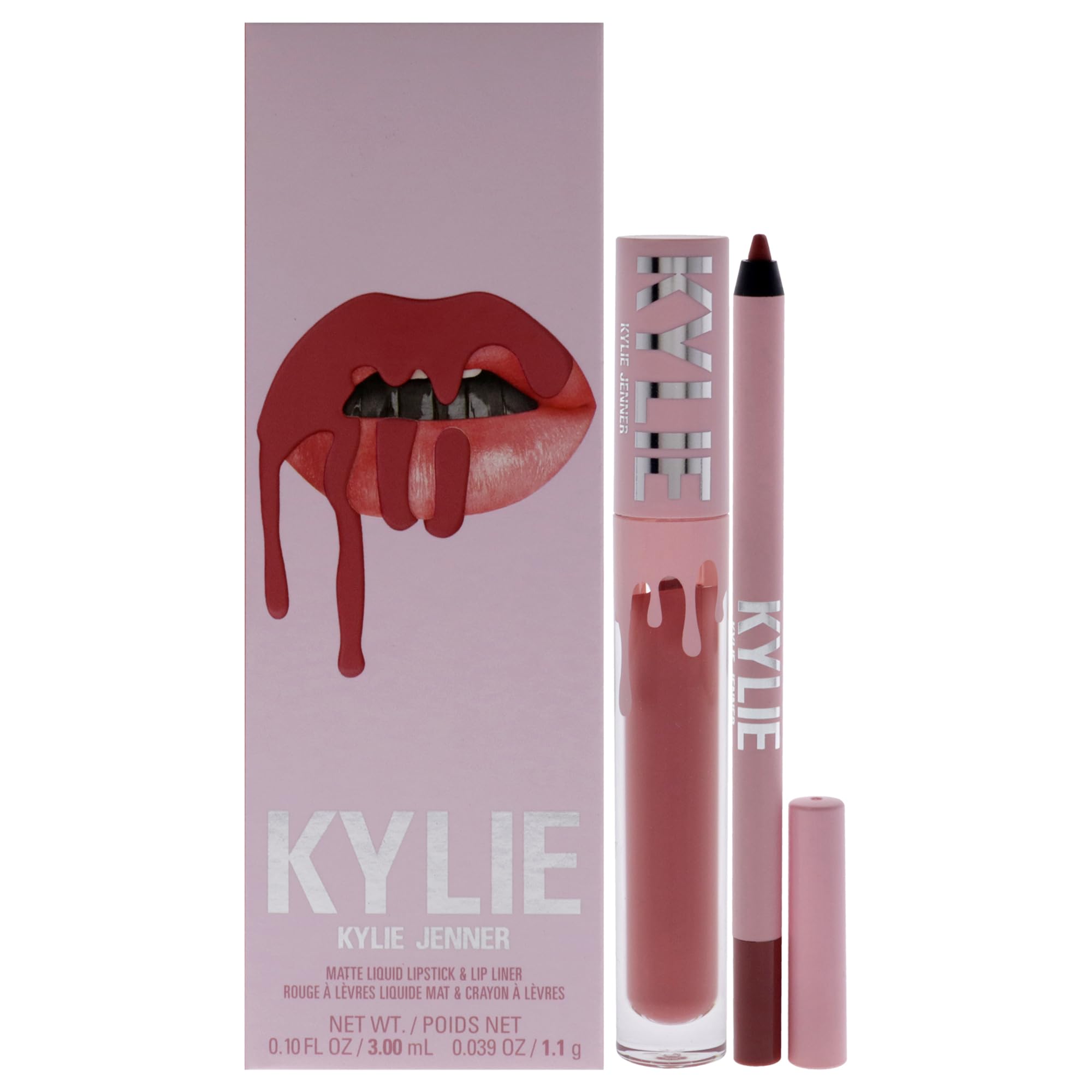 Kylie Cosmetics Matte Lip Kit - 704 Sweater Weather For Women 2 Pc 0.10oz Matte Liquid Lipstick, 0.039oz Lip Liner
