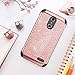 ZTE Grand X4 Case, ZTE Blade Spark Case,ZTE Grand X 4 Case,BENTOBEN 2 in 1 Sparkly Glitter Slim Hybrid Hard Cover Shockproof Protective Case for ZTE Grand X4/ZTE Blade Spark (Z971) /ZTE Z956,Rose Gold