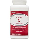 GNC Vitamin C 1000 with Bioflavonoids and Rose Hips Timed Release 180 Tablets